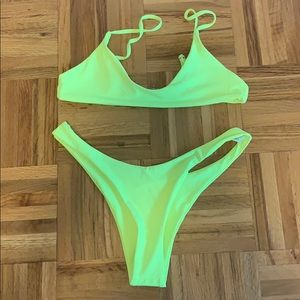 Neon yellow bikini